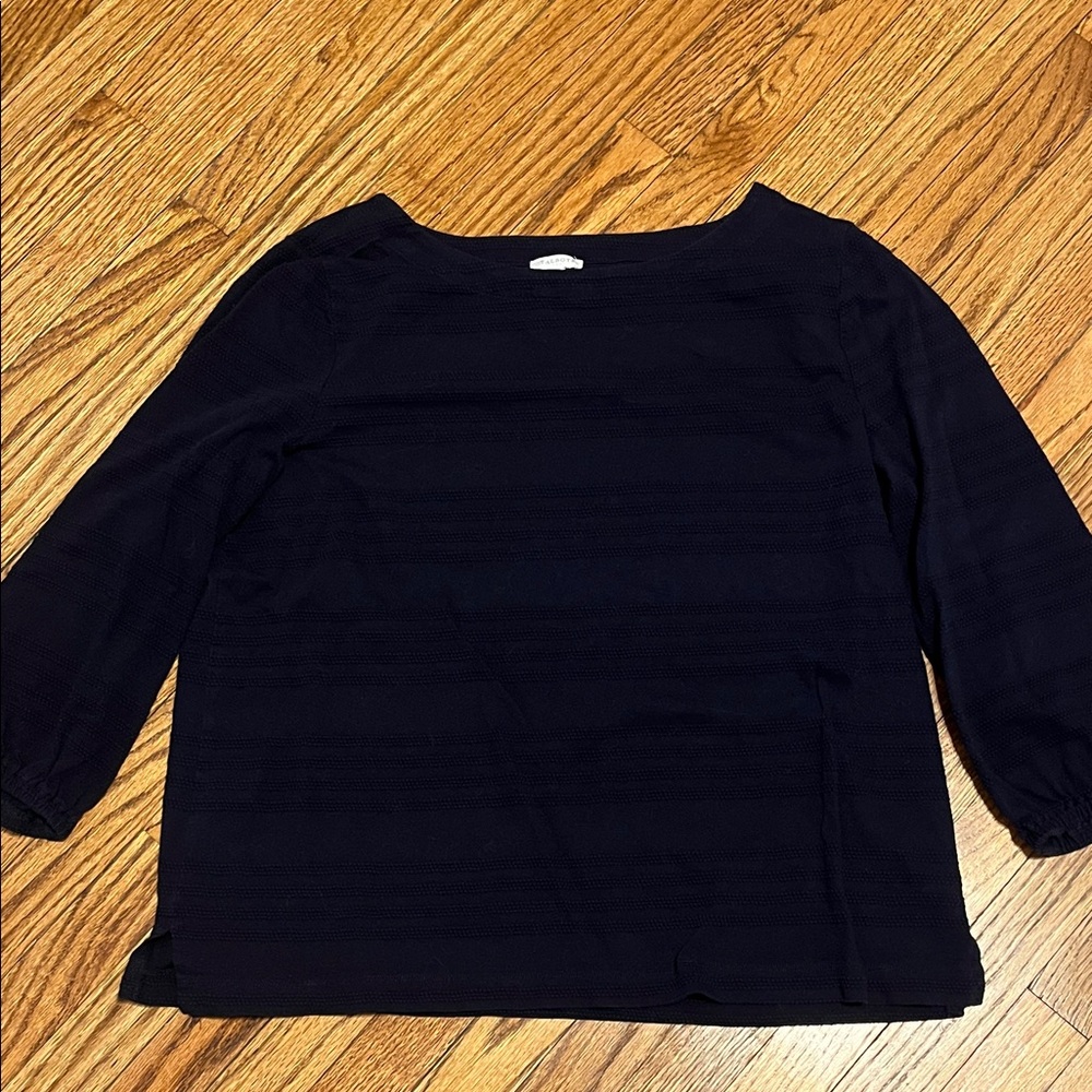 100% Cotton Talbots Midnight Blue Blouse